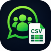 WA Harvest WhatsApp group contact CSV illustration