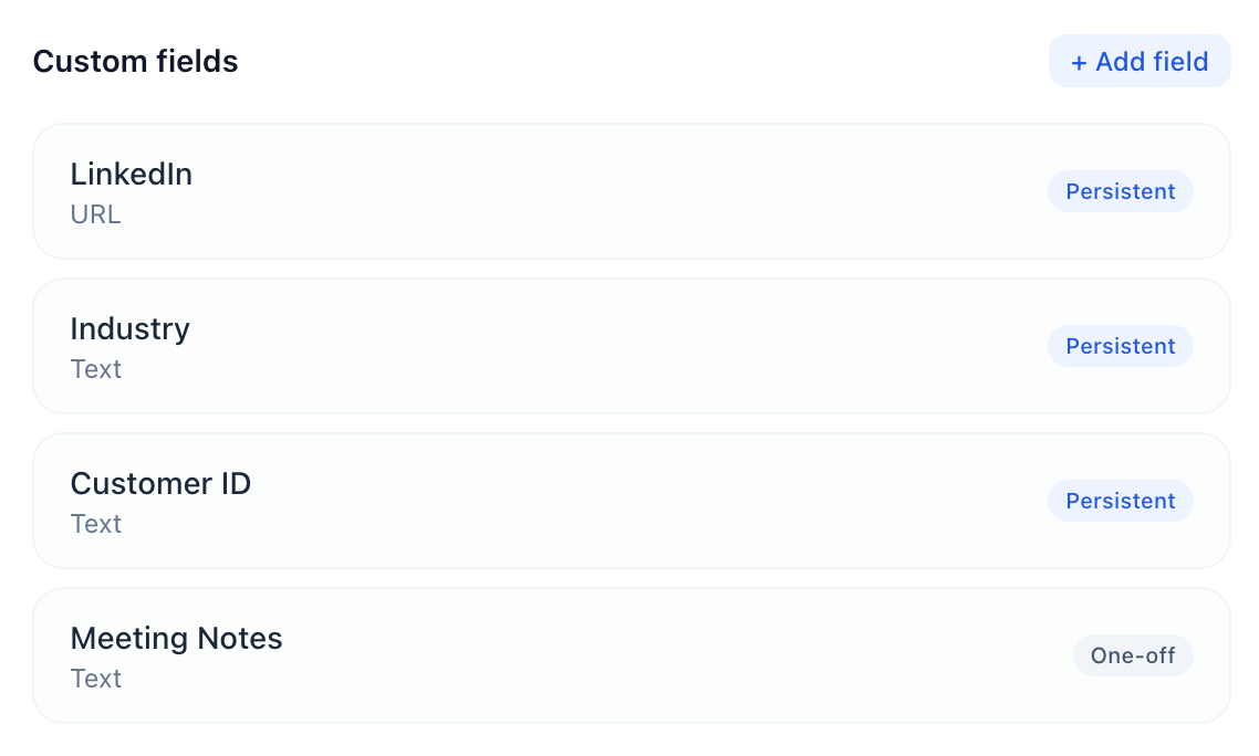 Custom Fields